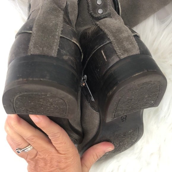 Ugg Deanna distressed suede charcoal grey brown - Picture 4 of 9